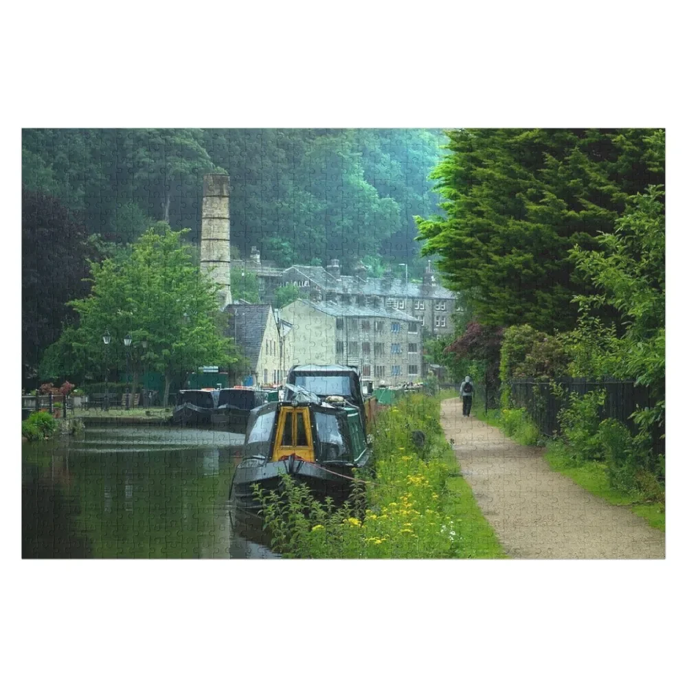 

Rochdale Canal Hebden Bridge Jigsaw Puzzle Personalised Jigsaw Wood Name Diorama Accessories Puzzle