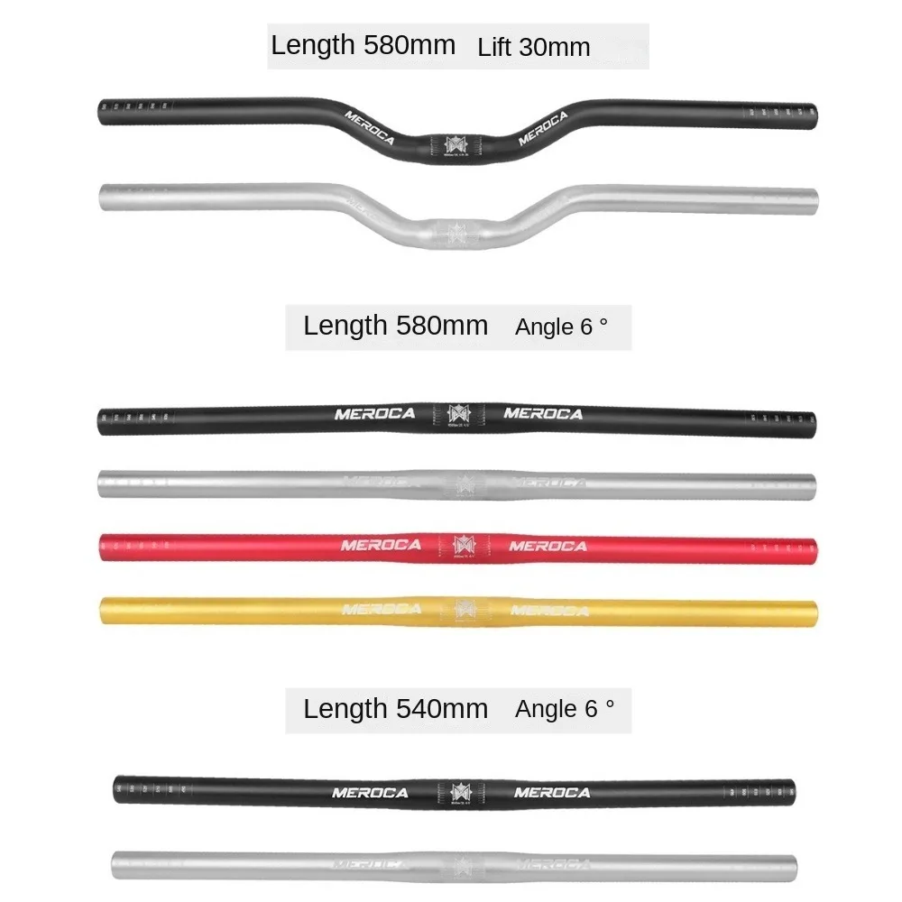 Für Mountainbikes MEROCA Fahrradlenker Gerade/Schwalbenform Aluminiumlegierung Fahrrad-Riser-Lenker 25,4X540/580mm Fahrradteile – Detail 3