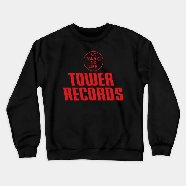 

Осенне-зимняя музыкальная толстовка Tower Records, "Tower Records" с культовым логотипом для модного образа