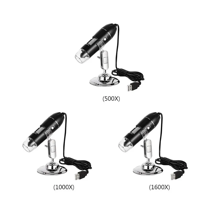 

500X 1000X 1600X for Cell Phone Repair LED Magnifier Camera with Stand Portable Electronic Microscope