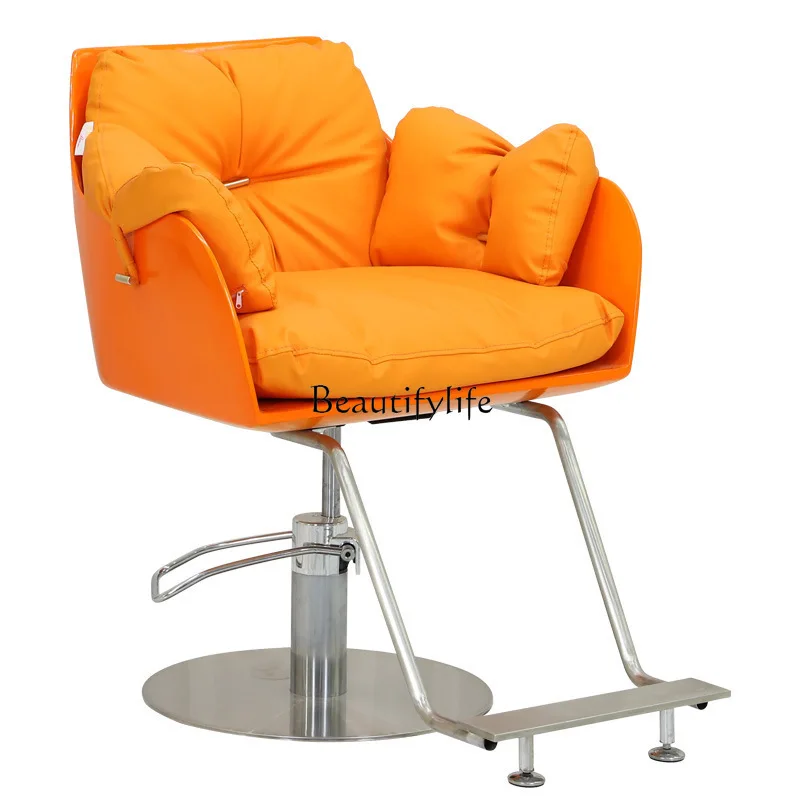 

Internet celebrity trendy barber shop chair lift rotating high-end hair salon special hair cutting chair stylish and simple