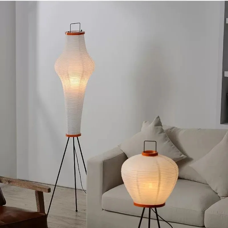 Akari Rice Paper Floor Lamp Led Stand Light with E27 Bulb for Living Room Bedroom