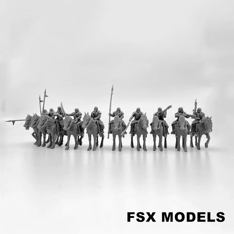 الفرسان من القوة الإمبراطورية الراتنج نموذج عدة مصغرة جمع 28 مللي متر مقياس الطاولة الحرب الألعاب شخصيات الجندي غير مصبوغ #1
