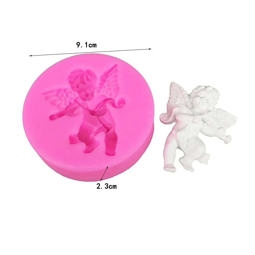 3D Cupid Angel Baby Silicone Fondant Molds Cake Decorating Tools Soap Resin Chocolate Candy Dessert Cupcake Kitchen Baking Mould