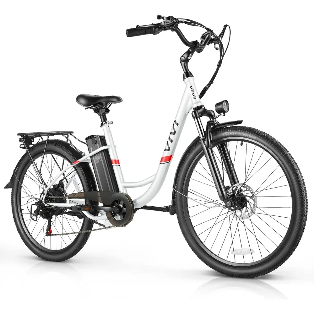 

Electric Bike, 26" Electric Cruiser Bike 500W(Peak 800W) Ebike 20MPH Electric Bike for Adults, 48V Removable Battery