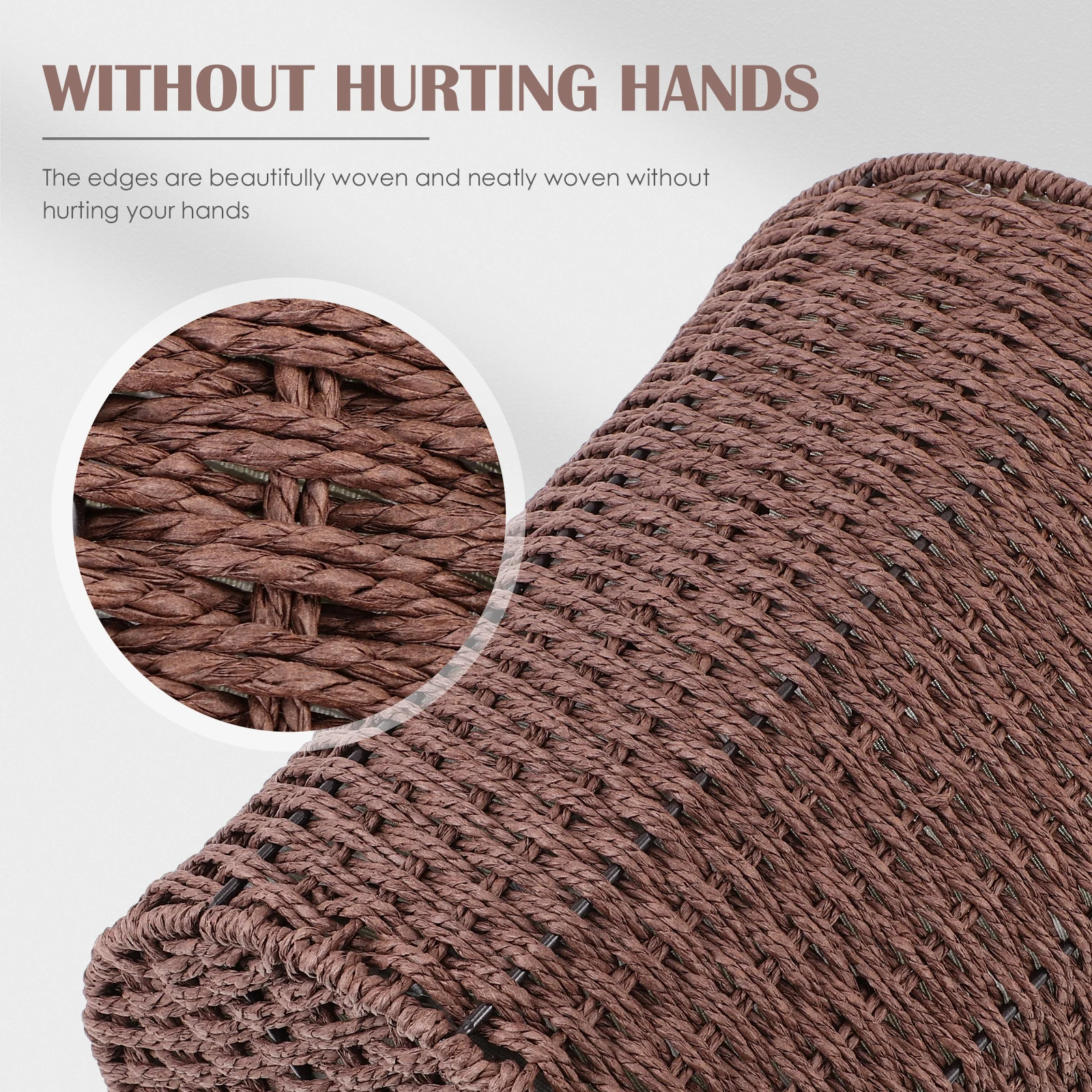 

Straw Frame Storage Basket Woven Laundry Basket Household Garbage Can Hand-held Dirty Clothes Container Home Supplies Bedroom