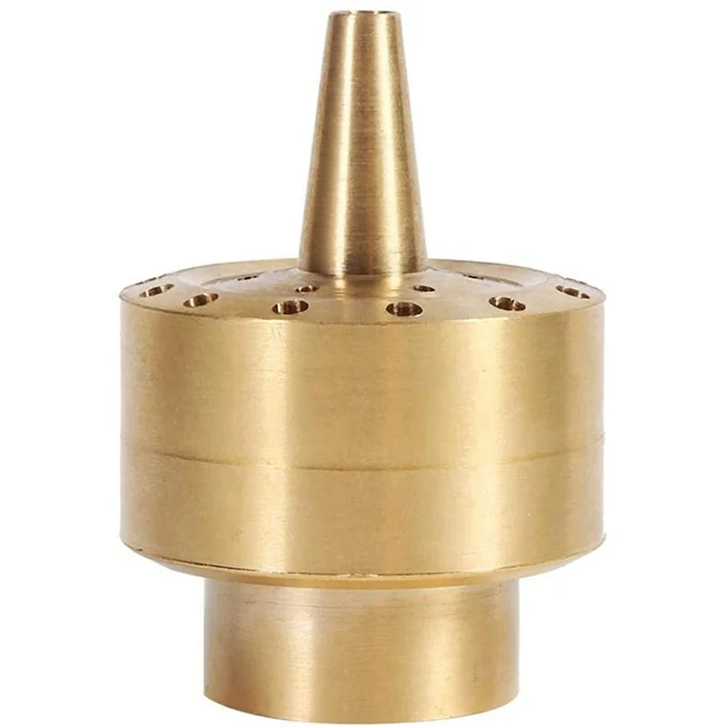 ABFY-4X Fountain Nozzle Heads,Brass Column Multi Direction Jet Pond Fountain Water Spray Sprinkler Head Garden(3/4 Inch)