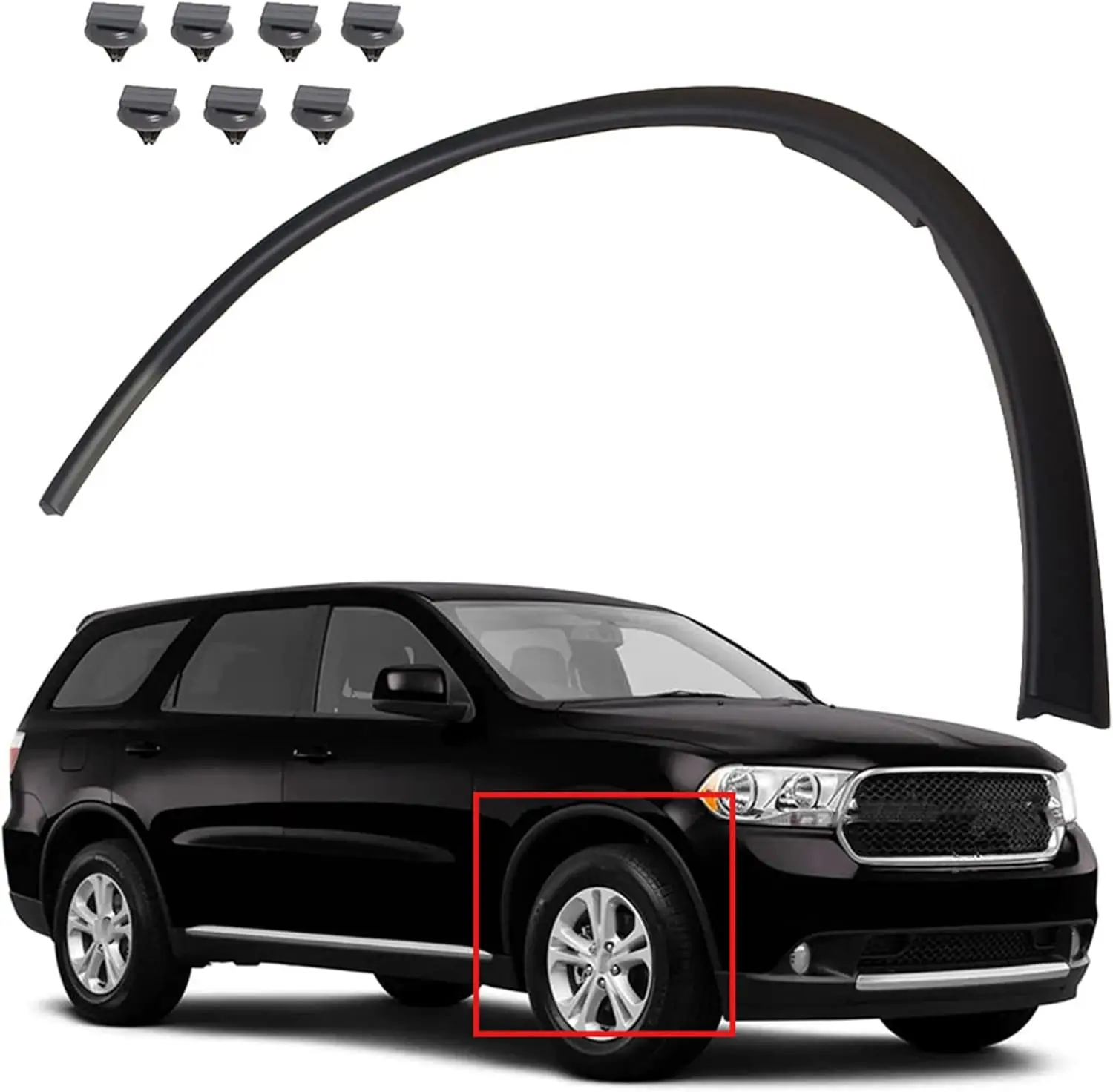 57010620AD/57010621AD 2010-2018 For Dodge Durango Car Wheel Eyebrow Trim Rubbing Bumper strip Decorative