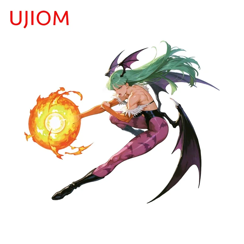 Adesivos de Parede UJIOM Morgana com Gráficos de Luta, Decalques Atraentes de Menina Gamer para Armários, Papéis de Parede Divertidos e Personalizados