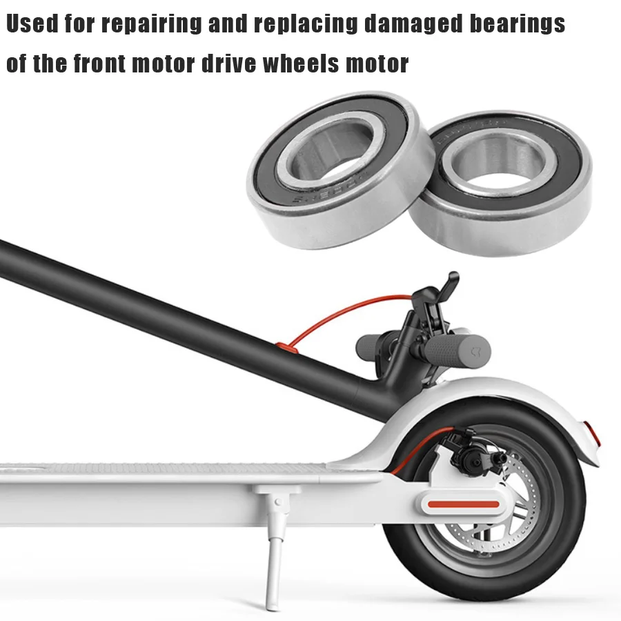 2Pcs Electric Scooter Rear Auxiliary Wheel 6001rs Bearings for Xiaomi M365 PRO PRO2 1S Fast Shipping