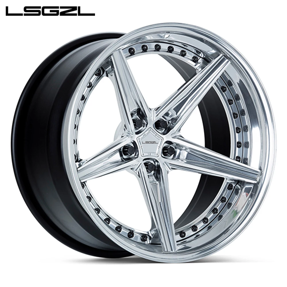 

17 18 19 20 21 22 Inch Aviation Aluminum Alloy 6061 Pcd5x120 Forged Car Rims