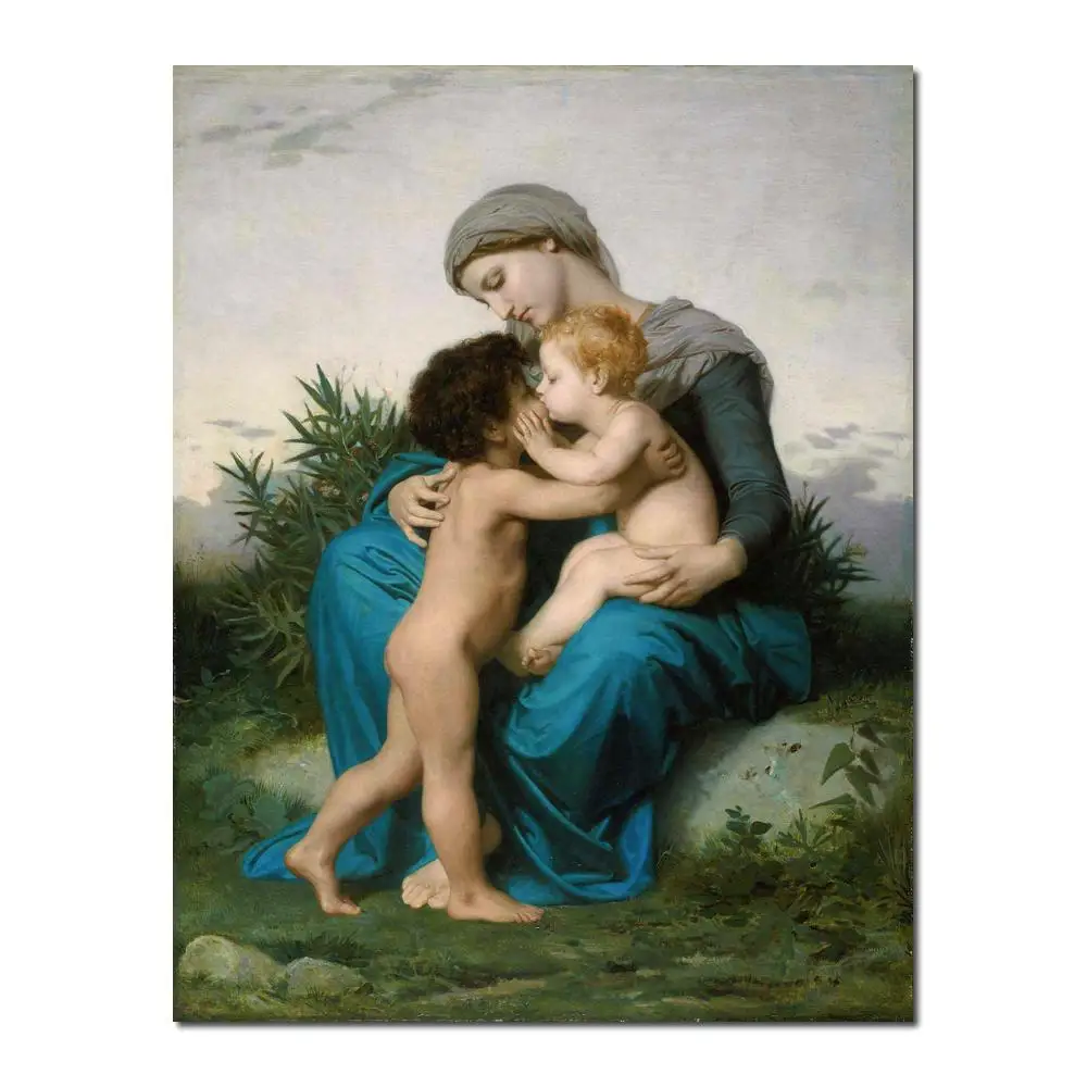 

Art oil Painting Fraternal Love by William Adolphe Bouguereau High quality Handmade