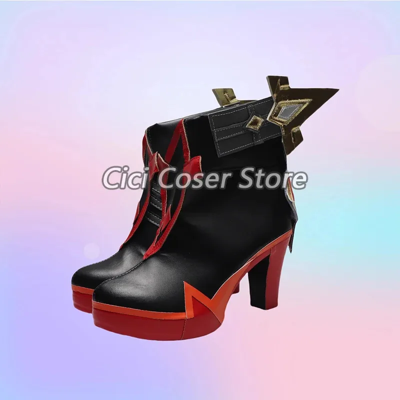 게임 Genshin Impact Mavuika 코스프레 신발 Pyro Archon 맞춤형 남성 여성 할로윈 파티 카니발 역할 놀이 복장 신발