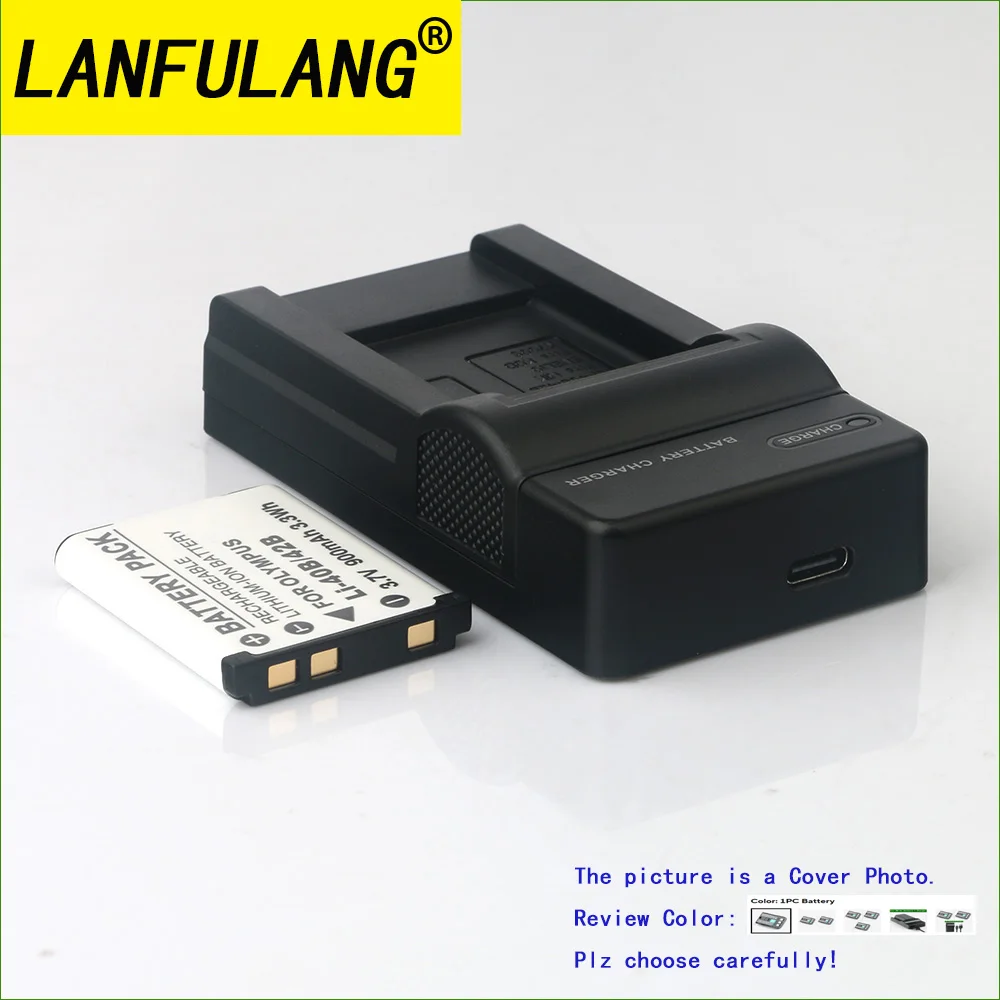 Batteria Di Ricambio / Caricatore USB-C 900Mah Per Fotocamere Digitali Casio NP-80 NP-82 EX-ZS190 EX-ZS180 EX-ZS170 EX-ZS160