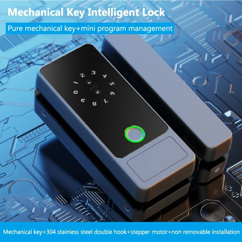 Tuya WiFi Smart Door Lock Bluetooth Fingerprint Electronic Digital Lock IC Card/Password/Key Unlock For Steel/Glass/Wooden Door