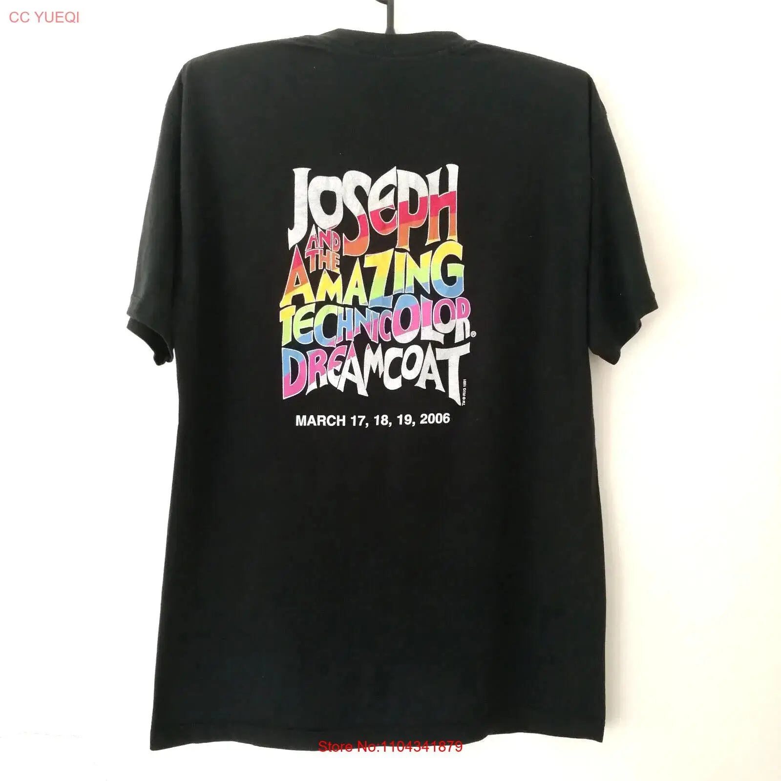 Joseph and the Amazing Technicolor Dreamcoat 2006 Mens T-Shirt Black Size L