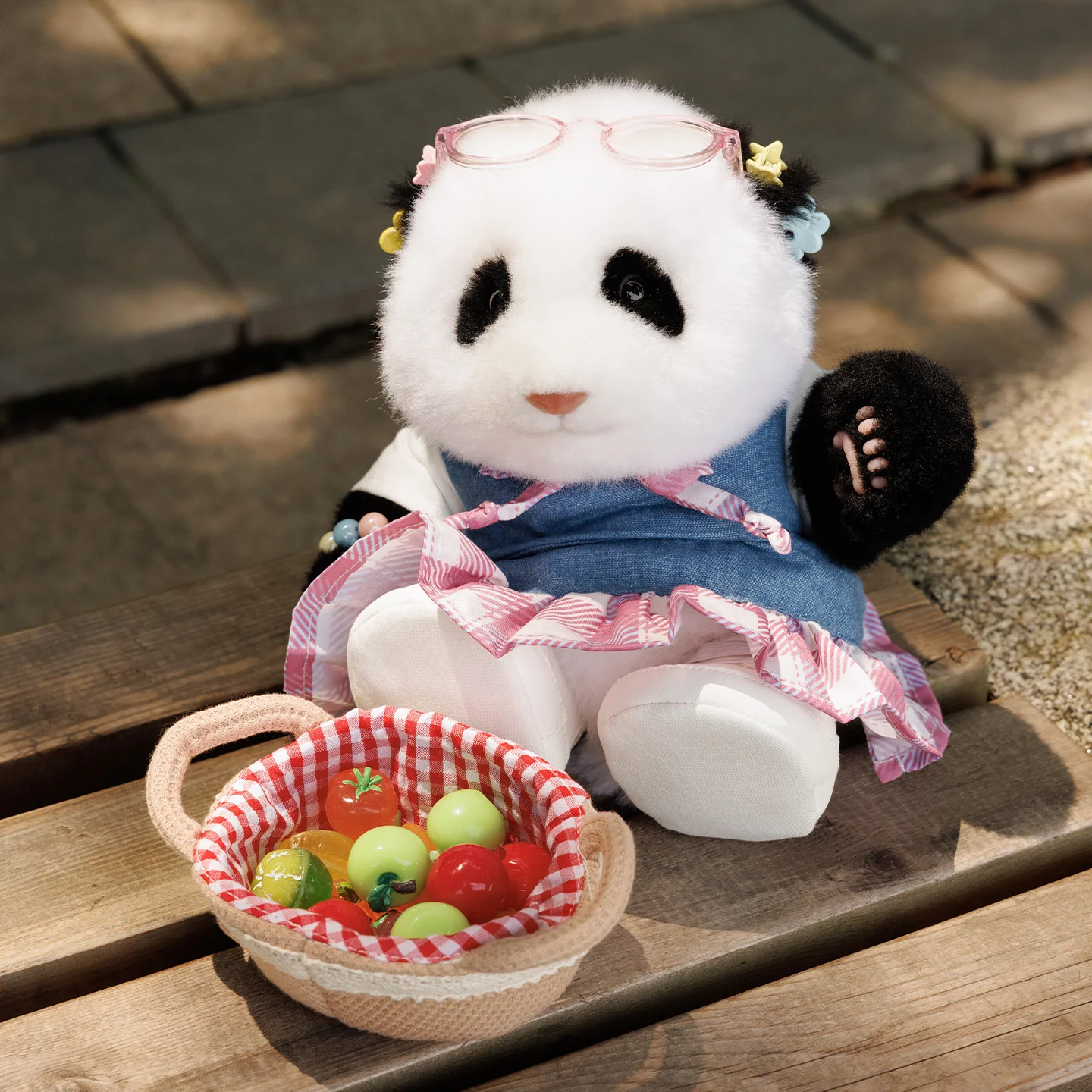 Kawaii Panda Huahua Menglan Cute Simulation Plush Doll Kids Trendy Toys Cozy Bedroom Decoration Lovely Girls Surprise Gift