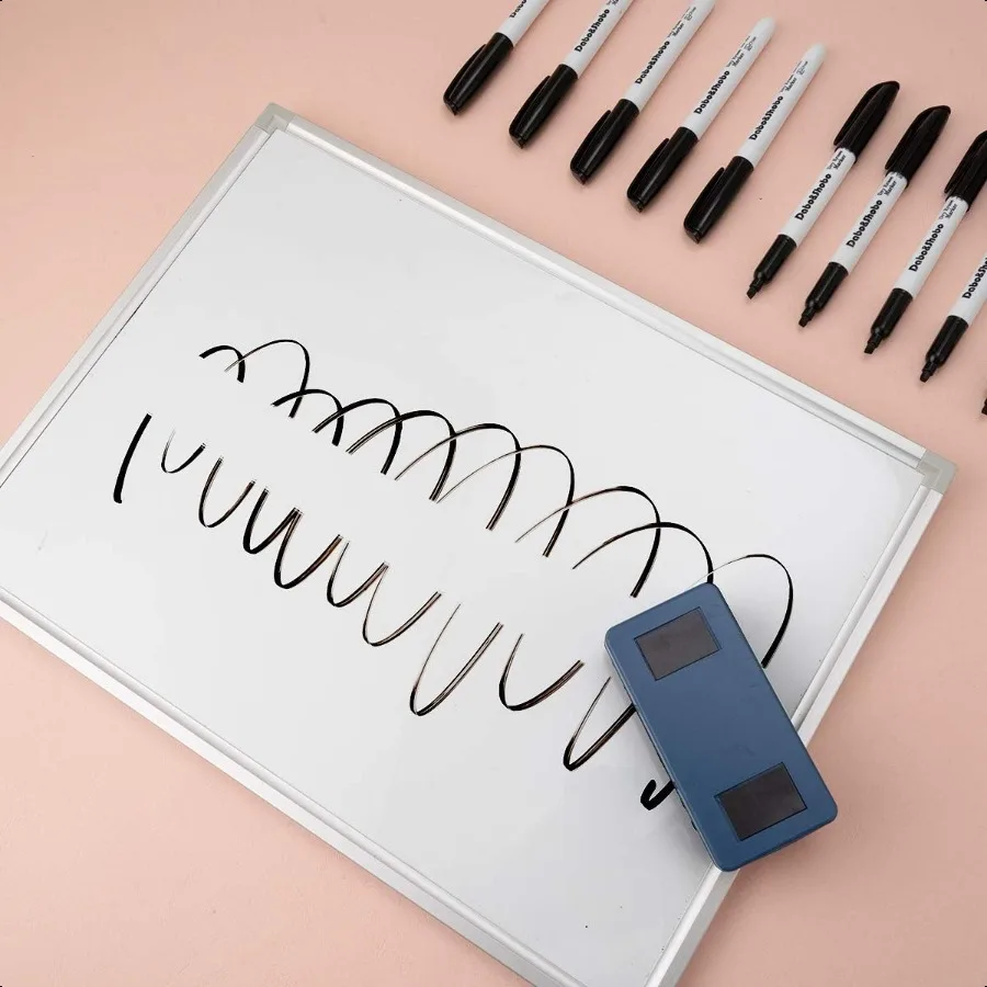 드라이 지우기 마커 80 카운트 블랙 치즐 팁 화이트 보드 마커 펜 학교 사무실 홈 드라이 Er에 쓰기에 매우 적합