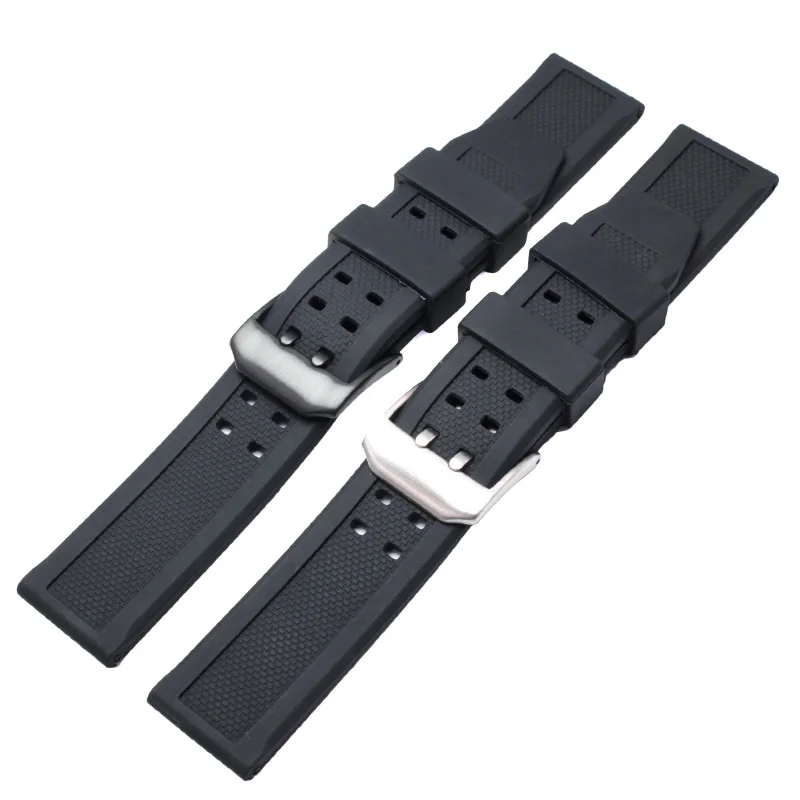 Rubber Watch Band for Luminox 7251 3050 Silicone Strap Men Black Watchband 23mm