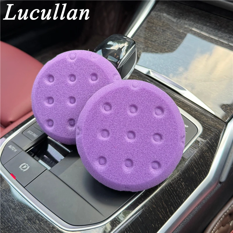 Lucullan CCS Purple Edgeless Foam Applicator High Density Wax/Sealant Hand Polishing Sponges Pads