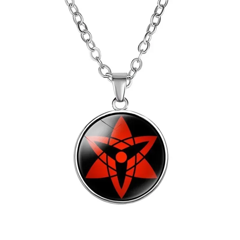 Collar de Anime japonés Naruto Sharingan, cadena para hombre, accesorios de joyería, colgante de Cosplay de Uchiha Itachi, juguetes para niños, regalo de cumpleaños