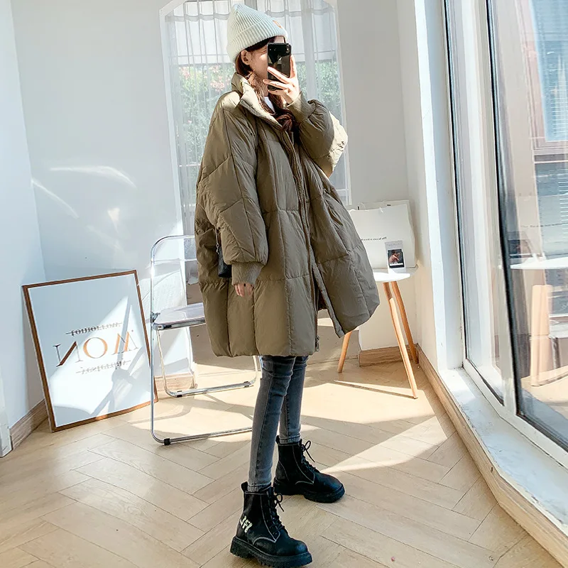 

Women's Fall Winter Tops Coat Cotton Coat Mid-length Personalized Vintage Simple Comfortable Loose Casual Soft Niche Versatile