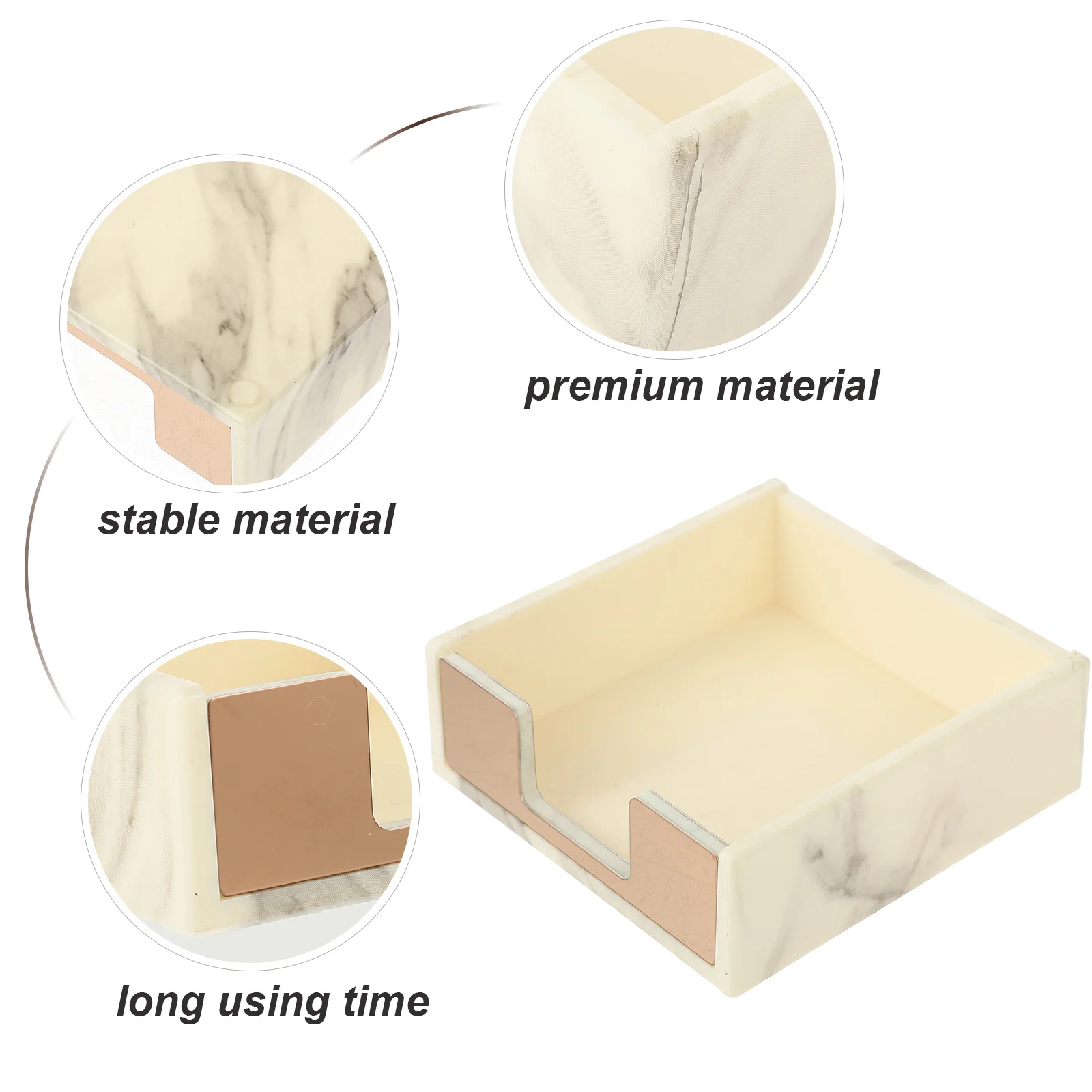 Soporte decorativo para Bloc de notas con diseño de mármol, dispensador de Bloc de notas de escritorio para oficina, escuela, uso doméstico, soporte compacto para papeles de notas