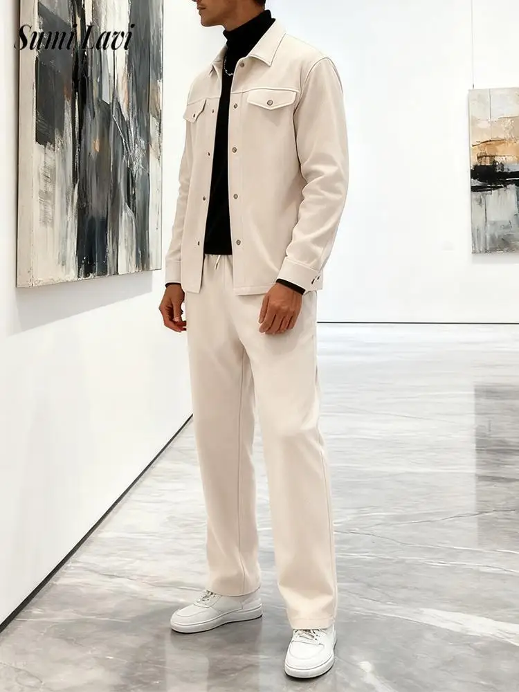 

Men's Clothing Fashionable Jackets And Pants Two Piece Sets Spring Autumn Streetwear Stylish Mens Long Sleeve Outfits