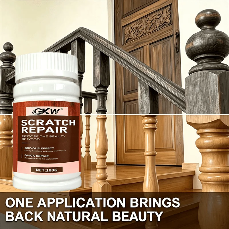 Wood Repair Wax, Restores Hardwood Floors, Rosewood, Cabinets, Windows, Tables, Hides Scratches, Boosts Shine, Anti-Aging, Daily