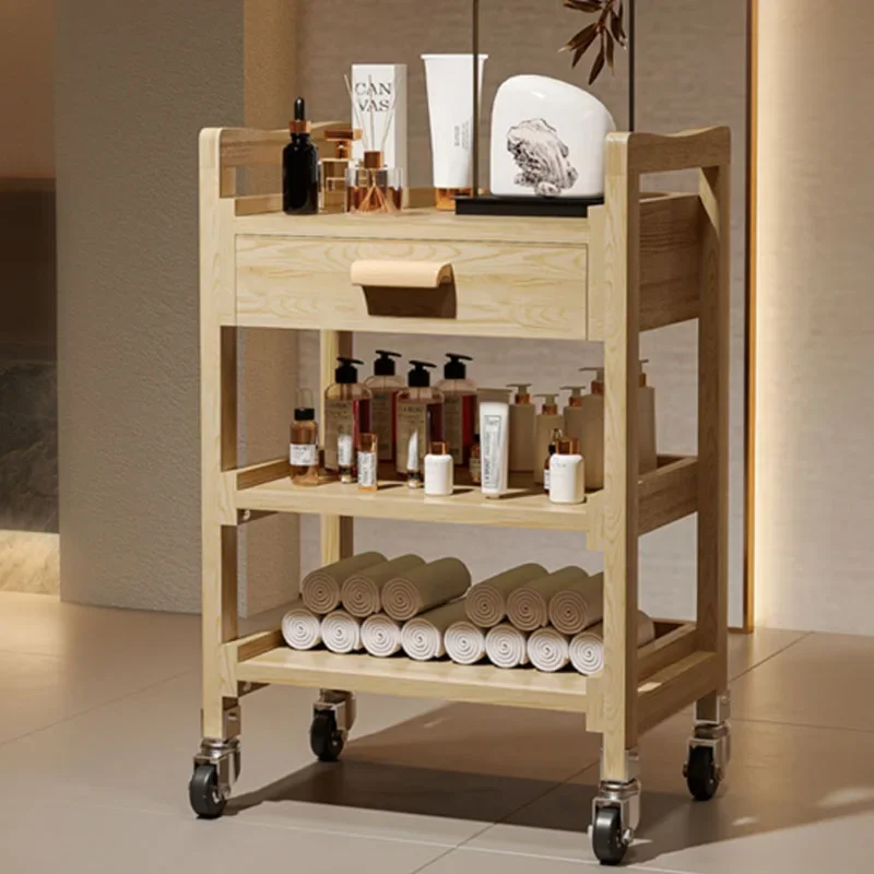 

Шкаф для парикмахерской, тележка на колесиках для хранения, 2-уровневые профессиональные тележки для макияжа, золотые алюминиевые тележки на колесиках для косметолога