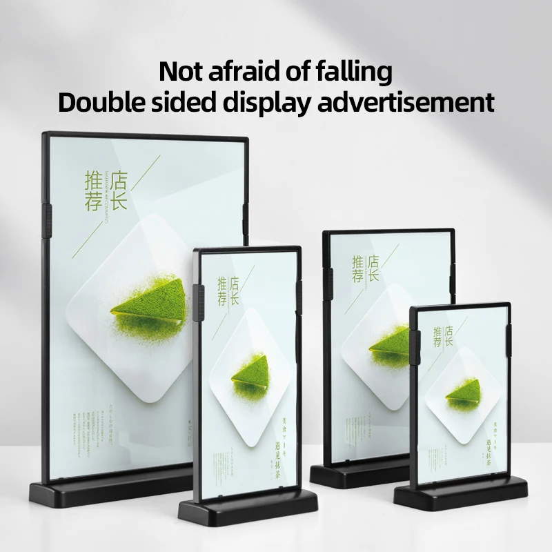 Acrylic Panel Menu Display Stand A4L-Shaped Vertical Table Card Table Brand High-End Plastic Wine Catalog Menu A5 Type Name Card