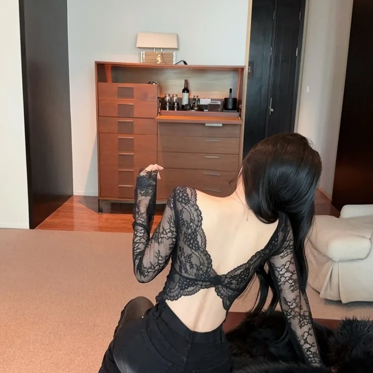 مرونة عالية الدانتيل المرقعة بال قاعدة irt تنوعا رقيقة ثلاثي 2025 الخريف الشتاء جديد Sle المرأة Faion #2