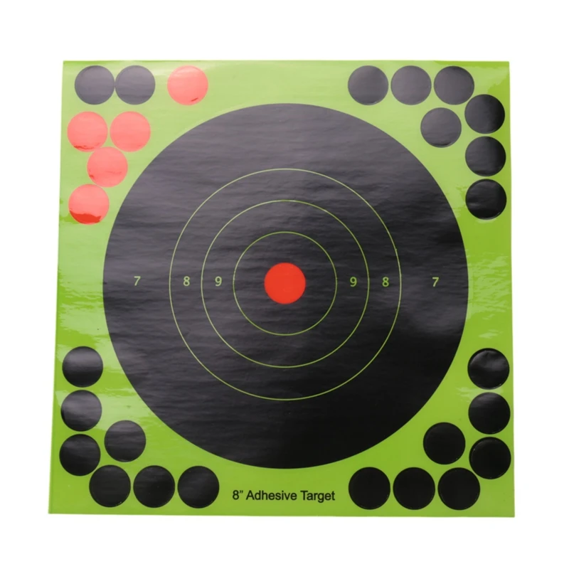 50Pcs/Set Hunting Targets 8X8 Inch Self Adhesive Paper Reactive Splatter Targets Stickers