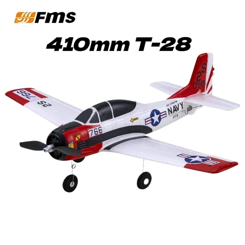 

FMS 410 мм T-28 Троянские фиксированные крылья Вводная электронная модель с дистанционным управлением Самолет для начинающих Модель самолета Второй мировой войны