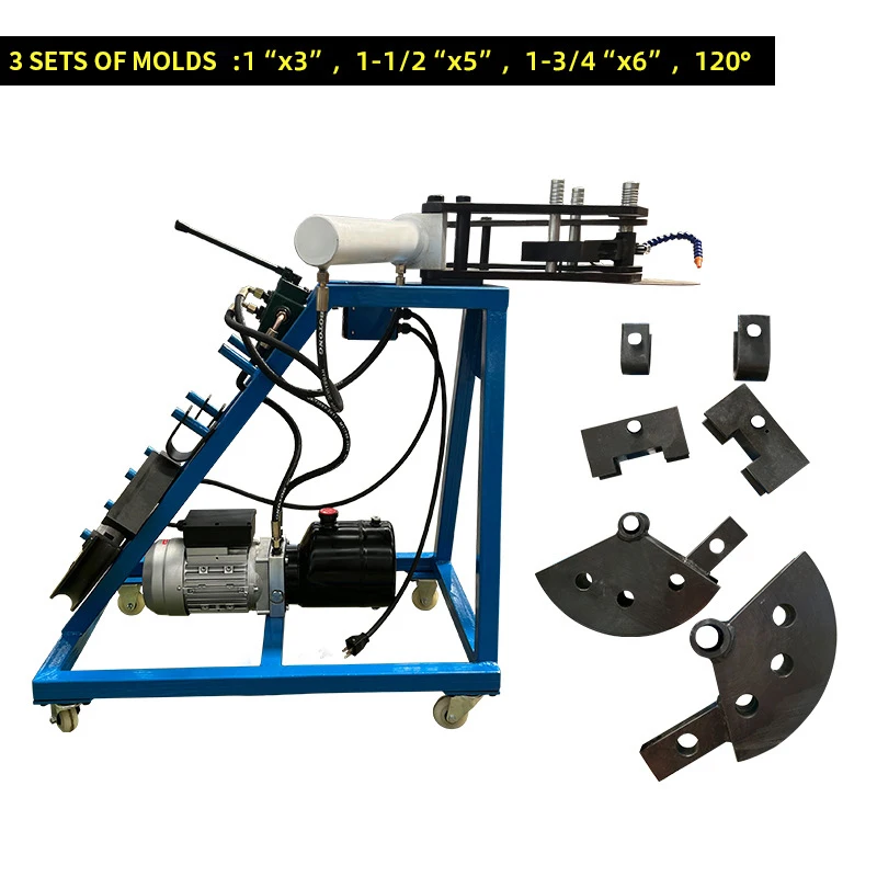 HTB-1000 Electric Hydraulic Metal Pipe Bending Machine The bending machine comes standard with 3 sets of molds and simple bottom