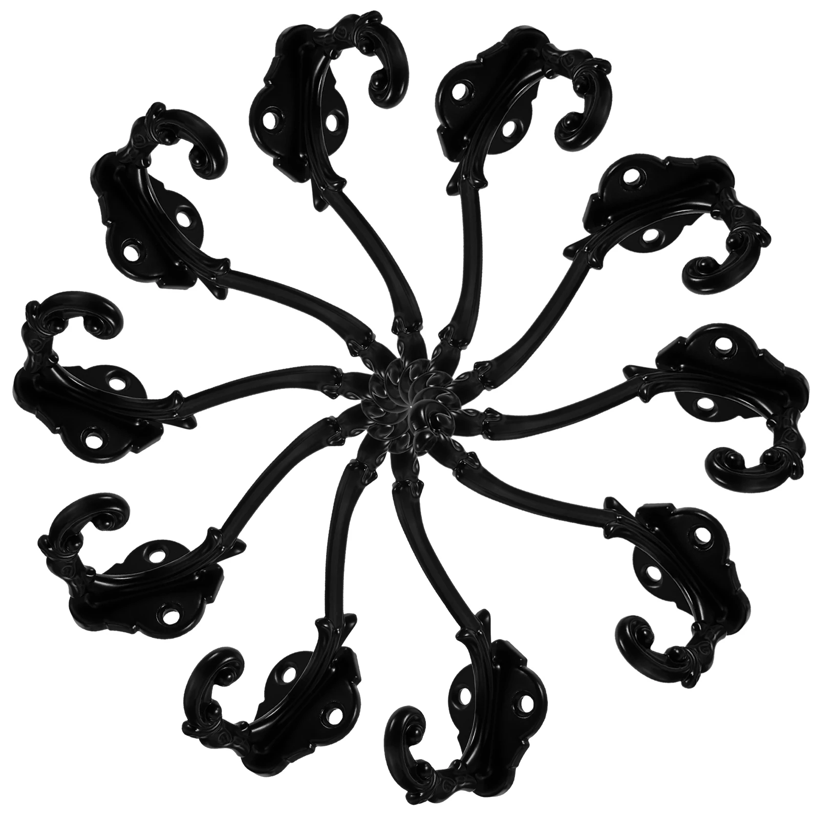 

10 Pcs Hook Coat Hooks for Hanging Clothes Alloy Entrance Wall Mounted Heavy Duty Hat Vintage Coats