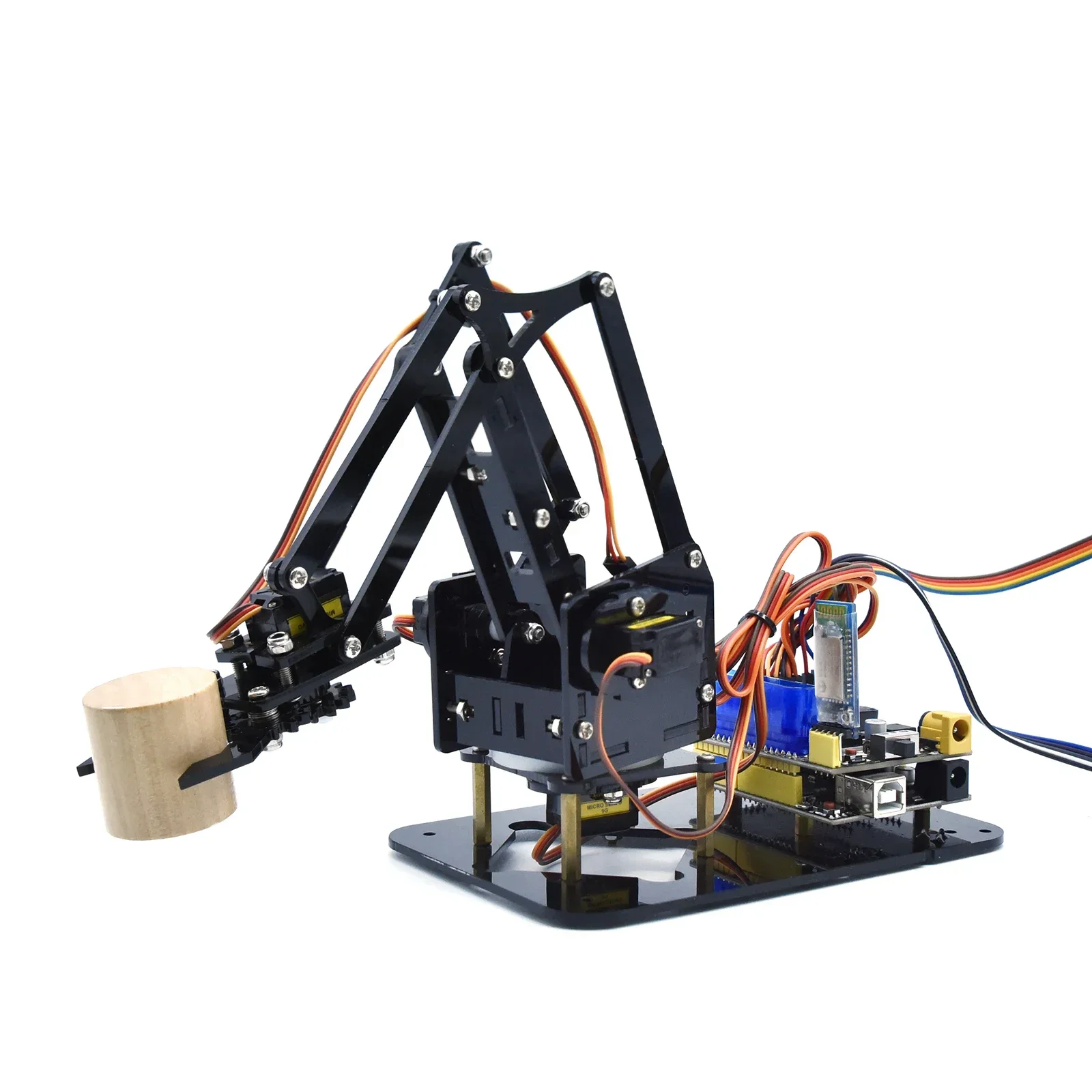New Keyestudio STEM 4DOF Robot Arm Kit Mechanical Arm Claw Kit PS2 Control For Arduino Robot Arm Kit DIY Programming Robot Toys