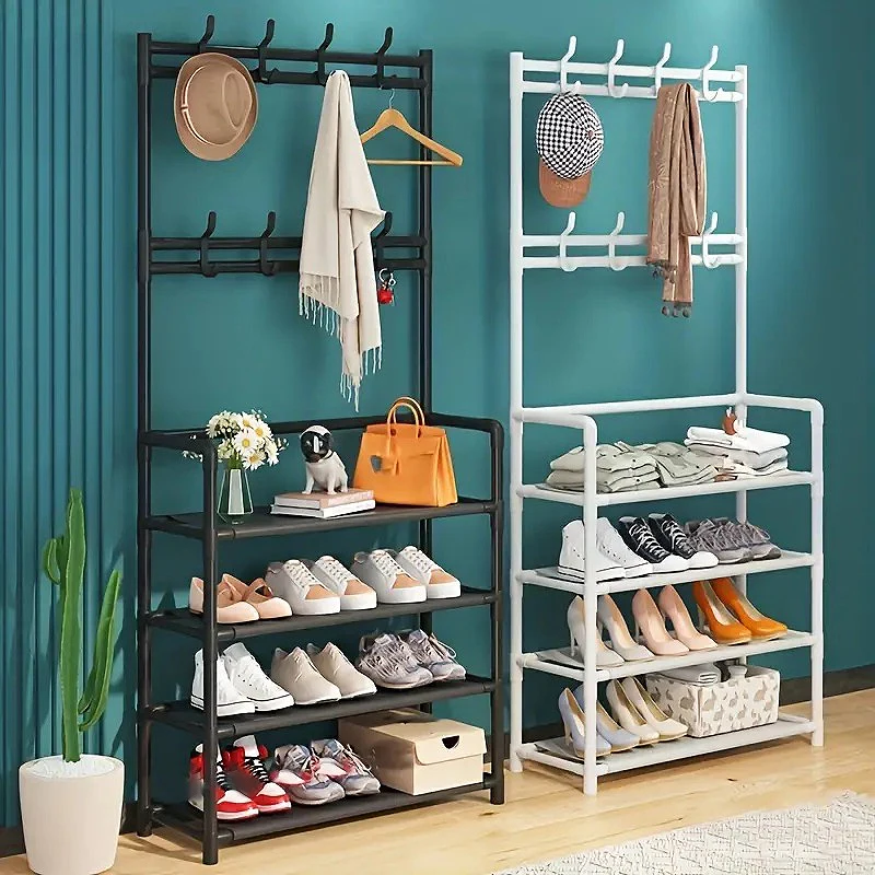 

DIY Clothes Hanger Shoe Organizer Hat Hangers Storage Clothing Drying Rack Home Dorm Furniture Multi-layer Shoe Rack Coat Rack