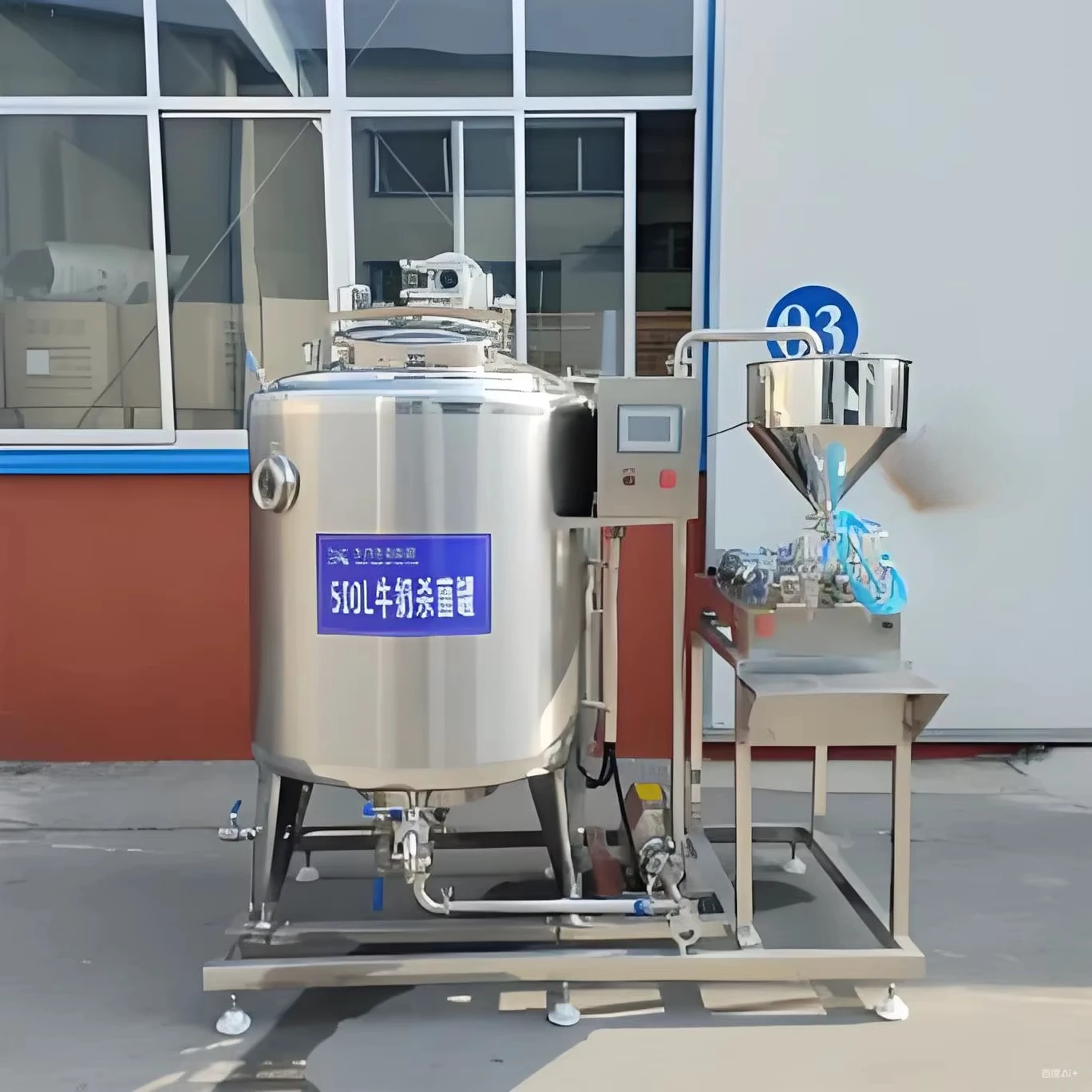 FOODLINE Outdoor Dairy Kiosk Pasteurizer Wind Rain Proof Detachable Tank Easy Move Dairy Processing Equipment