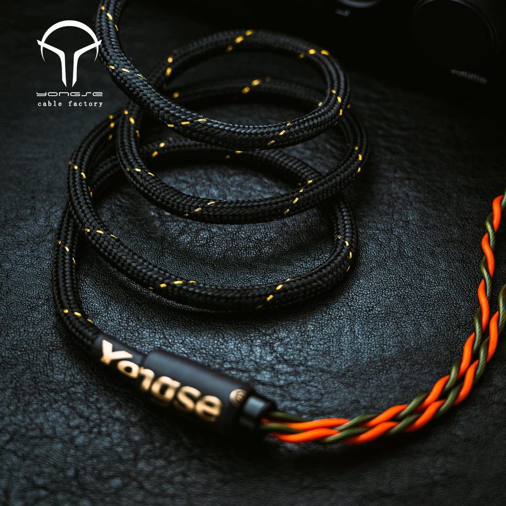 Yongse Stormrise Upgrade Cable  High Quality Gold-Silver-Copper-Palladium Alloy, OCC Silver-plated Copper Mixed Material