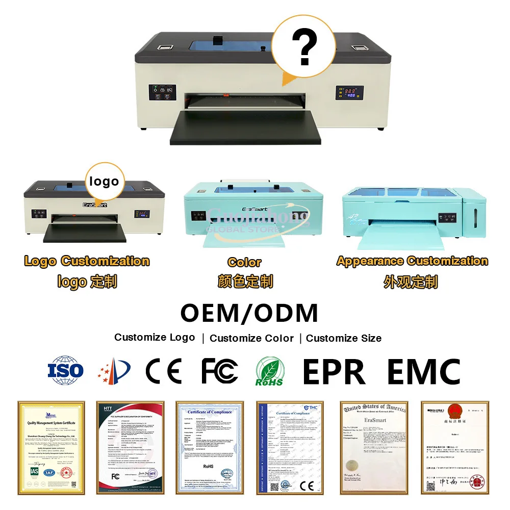 EraSmart طابعة الكي بالحبر الأبيض للملابس طابعة A3T-قميص وسراويل DTF #2