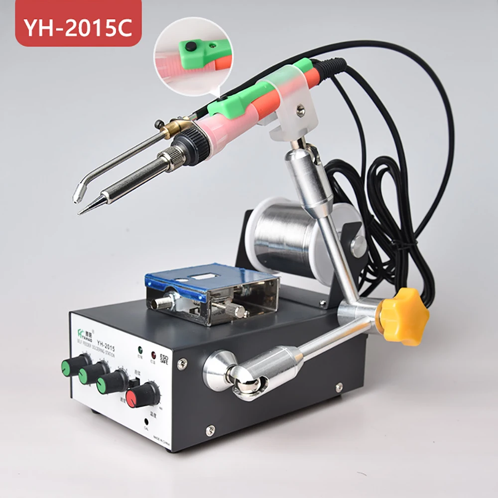 220V Automatic Soldering Machine Constant Temperature Electric Soldering Iron Manual/Foot Switch Dual Control Solder Machine