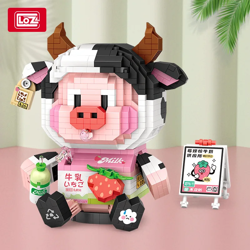 Little Pig Creative Small Particle Building Blocks Model Decoration Kid Puzzle Assembly Toys For Gift