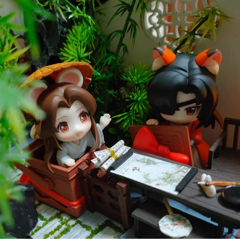 Anime Tian Guan Ci Fu Tgcf Xie Lian Hua Cheng Birthday Fangxin Ruixian Figures Model Ornaments Cosplay Rabbit Blessing Q Version