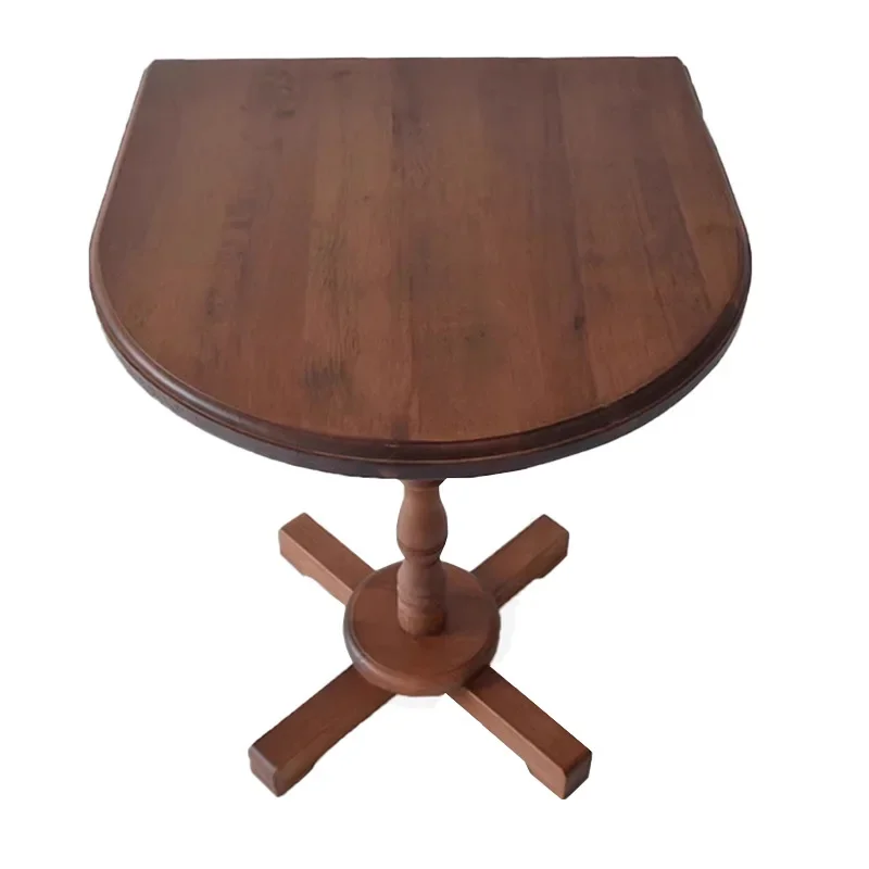 

Simple meal table coffee table solid wood oval long table French coffee corner arrangement personalized multi-function square
