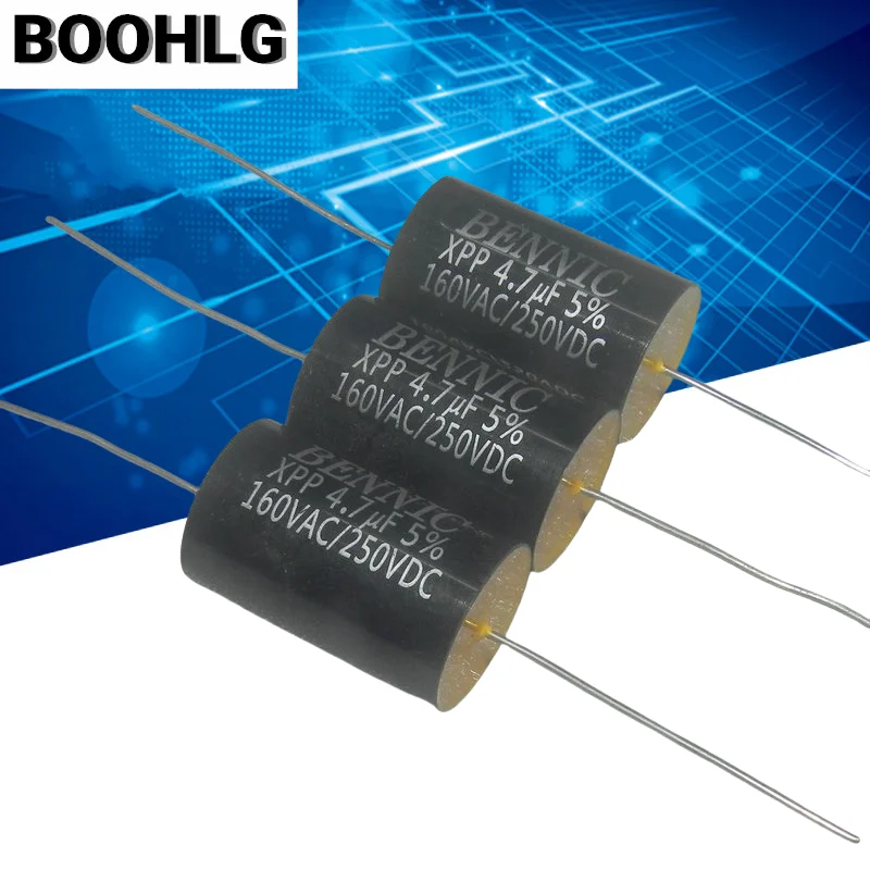 

2pcs BENNIC XPP 250V 4.7UF 475j 250vdc 160vac Frequency Divided Thin Film Capacitors