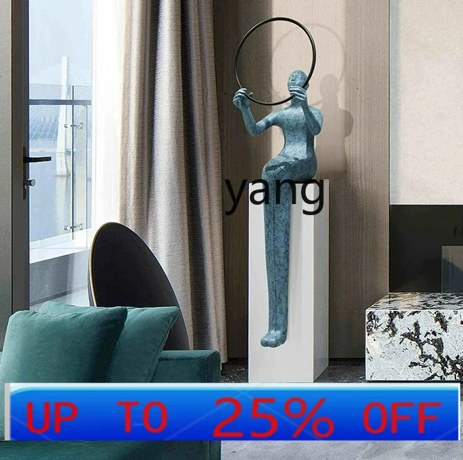 

LH Hotel Lobby Decoration Sales Department Decorations Living Room TV Cabinet Floor Figure Sculpture