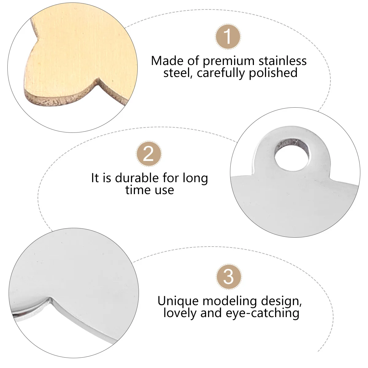 

2Pcs Cat Id Tag Stainless Steel Pet Identity Tag Durable Hanging Charm for Dog Puppy Collar Accessory Pet Tags