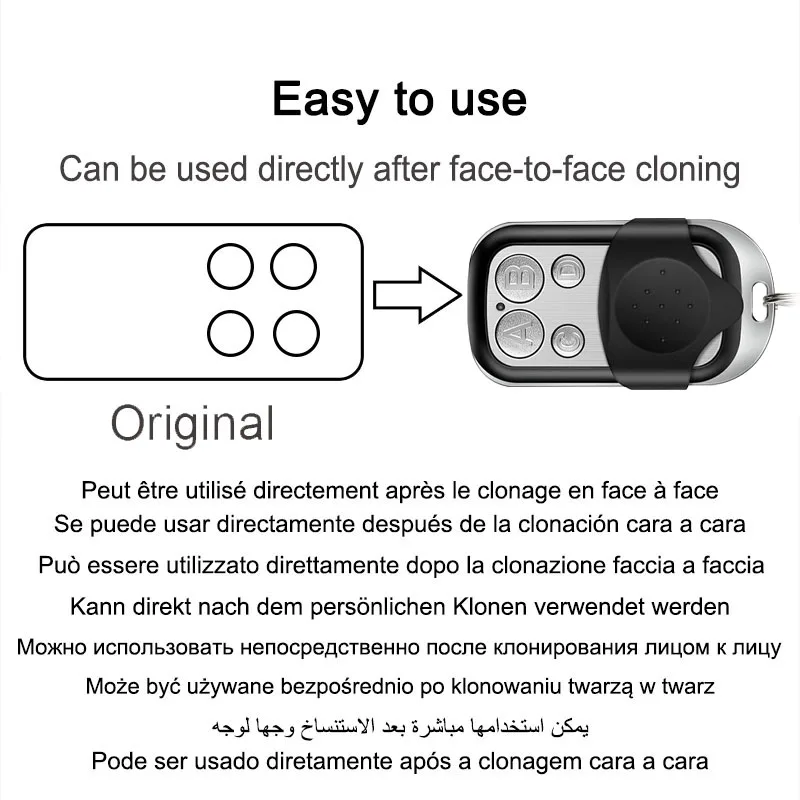 NORTON TX1E TX2E Garagentor-Fernbedienungsklon 433,92MHz Festcode-Garagentoröffner