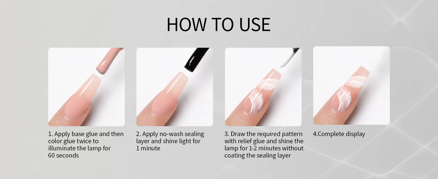 RSNAIL 5g Textur Geprägter Gel Nagellack 3D Schwarz Weiß Nail Art Gips Gips Zeichnung Malerei Schnitzgel DIY Maniküre Werkzeug – Detail 5
